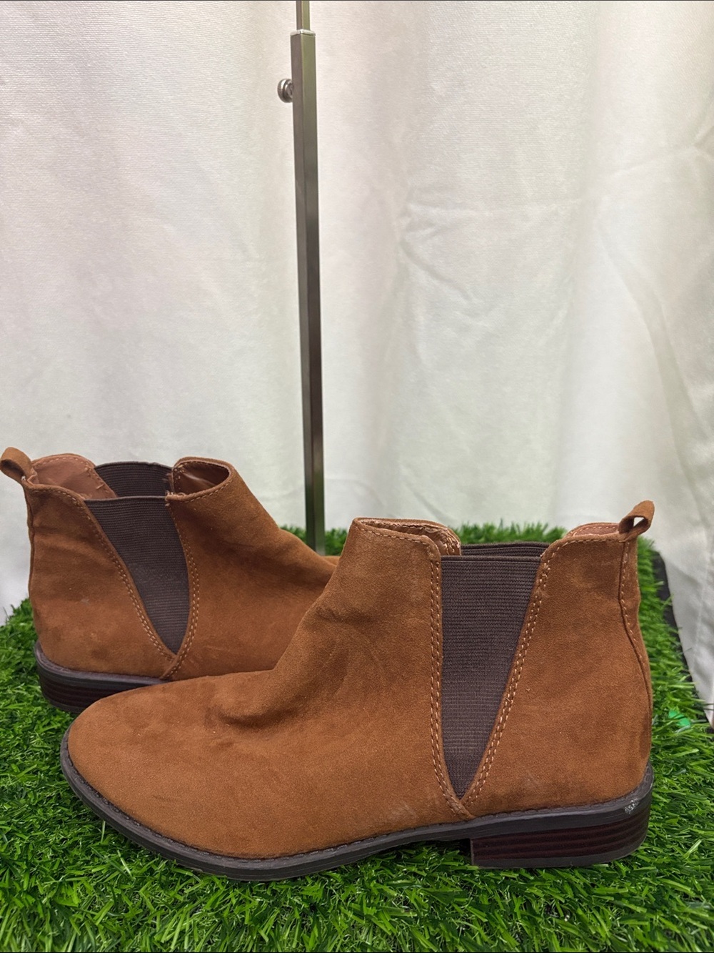 City Streets Brown Suede Chelsea Ankle Boots